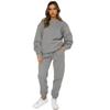 211022 outono e inverno novo cross-border Europa e Estados Unidos cor sólida pulôver forrado de lã manga comprida moda feminina casual calças terno