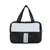 Bolsa de Cosméticos de Moda Simple Visible Rayas Blancas y Negras Bolso de Mano Portátil Multifuncional Cosmético Portátil de Viaje Bolsa de Aseo