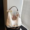 Bolso Casual Simple 2025 Nueva Primavera Lindo Estilo Extranjero Nicho Moda Commuter Textivo Bolso de Hombro