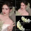 Horquilla de Flor Artificial de Gypsophila del Mismo Estilo que Liu Yifei Tocados para Mujer Nueva Horquilla Chinoiserie Horquilla Flor Accesorios para el Cabello de Novia
