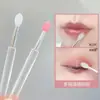 Batom Pincel para Lábios Silicone Portátil Maquiagem Máscara Labial Protetor Labial com Tampa à Prova de Poeira Requintado Compacto Multifuncional Ferramenta de Beleza