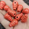 Turquesa Roja Imitación Una Pieza Tres Vías Jade Imitación Cuentas Sueltas Rojo Sangre de Pollo Pulsera Tres Vías Collar Accesorios de Joyería Fabricante Mayorista