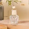 Frasco de Perfume com Tampa de Madeira, Frasco Vazio, Frasco Vazio de Vidro para Reabastecimento de Óleo Essencial de Perfume de Alta Qualidade, Frasco de Perfume para Pendurar no Interior do Carro, Feito Sob Medida