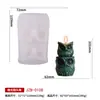 Molde de silicona para velas de aromaterapia tridimensionales en relieve de la serie de animales. Molde para adornos decorativos DIY con forma de cachorro, erizo o unicornio.