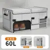 Caja de Almacenamiento para Maletero de Coche Caja de Almacenamiento para Vehículo Contenedor de Almacenamiento Suministros para el Interior del Coche Caja Trasera Zapatero Taburete Plegable de Almacenamiento