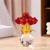 Atacado Transfronteiriço de Enfeites de Cristal, Rosas Artificiais Criativas, Decoração de Casa, Enfeites de Mesa, Artesanato, Presentes