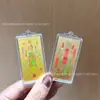 Adesivo de Telefone Dourado com Bênção do Oficial Celestial de Ouro Puro, Adesivos de Riqueza e Sucesso Acadêmico, Garantido para Passar em Exames, Pingente de Cartão Dourado, Ímã de Geladeira