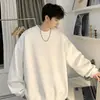 Suéter casual versátil de manga larga para hombre, venta al por mayor de fábrica, moderno, juvenil, cuello redondo, moda para exteriores, top liso
