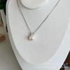 Collar individual Diana de plata S925 de la serie Pearl Otoño e Invierno, cadena de suéter ligera de lujo con estilo simple y combinable para mujer