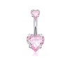 Nuevos Anillos para Ombligo Rosas con Lazo Estilo Europeo y Americano, Diversas Joyas para Piercing con Circonitas de Gran Venta, Accesorios para Anillos de Ombligo
