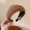 Diadema de ala ancha de alta gama para otoño e invierno para mujer, accesorio para el cabello elegante y moderno para lavarse la cara