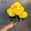Crisântemo Artificial de 9 Cabeças, Acessório de Cabelo Feito à Mão, Decoração de Flor DIY, Flor de Exportação, Bola Grande e Densa