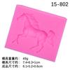 Decoración para Pastel Caballo de Azúcar de Papel de Aluminio DIY Forma de Pegaso Arcilla Gota de Goma Pastel de Chocolate para Hornear Molde Decoración de Borde