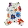 Roupas para Cães de Estimação Primavera e Verão Estampadas em 3D Elásticas de Quatro Pernas Bichon Teddy Pomeranian Gato Roupas Frescas Roupas de Proteção Solar