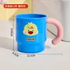 Taza personalizada para cepillado de dientes y enjuague bucal con dopamina para uso doméstico, linda taza para cepillo de dientes con asa para parejas y niños