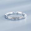 Anillo Texturizado de Papel de Aluminio para Mujer, Moda Estilo Coreano, Anillo Abierto Geométrico Plegado Personalizado para Commuter, Anillo para Dedo Índice Estilo Ins