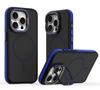 Funda magnética para teléfono con tacto de piel de dos colores y soporte para lente, apta para Apple iPhone 18, y Funda protectora para Samsung S26
