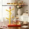 Suporte de armazenamento de copos com personagem animado, porta-copos em formato de árvore, suporte de mesa para xícaras de café e chá, suporte criativo para pendurar copos
