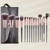 Set de 15 Brochas de Maquillaje Color Dorado Champagne Transfronterizo Set de Brochas de Maquillaje Ultra Suaves Cangzhou Brochas para Sombras de Ojos y Rubor