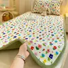 Cobertor de Cama de Lã de Leite de Gaze de Camada Dupla Conjunto de Três Peças Cobertor Usável dos Dois Lados Protetor de Colchão Cama para Dormitório de Estudante