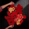 Pegatinas al por mayor de "Doble Felicidad" para bodas, pegatinas para puertas de dormitorio, decoraciones para ventanas, pegatinas de pared para decoración de habitaciones de boda, pegatinas de "Doble Felicidad" para la puerta principal, arreglos de boda