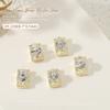 Diamante rosa explosivo transfronterizo amor hueco aleación joyería para uñas simple metal geométrico cruz taladro para uñas tridimensional