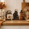 Enfeites Transfronteiriços de Produtos de Madeira, Conjunto de Três Peças de Fantasma de Halloween, Enfeites de Mesa de Madeira, Mercado de Pequenas Mercadorias de Yiwu, Atacado Exclusivo