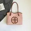 Bolsa de Mano Transfronteriza Estilo Coreano Estampado de Letras Moda Versátil Bolso de Hombro Simple Gran Capacidad Texturizado Bolsa para Viajes Diarios para Mujeres
