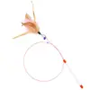 Juguete para gato palo para gato alambre de acero pluma de color cinturón campana juguete para gato gato mascota entrenamiento para gato palo para gato suministros para gato
