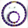 Conjunto de Colar e Pulseira de Contas de Vidro, Conjunto de Duas Peças com Corrente de Madrepérola, Coleção Completa de Itens de Bem-Estar