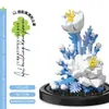 Compatible con Cubierta Antipolvo para Bloques de Construcción Lego, Macetas, Flores de Hibisco, Juguetes de Ensamblaje para Niños, Venta al por Mayor Transfronteriza para el Día de San Valentín
