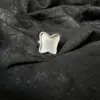 Anillo Imitación Plata Vieja Estilo Antiguo Estilo Étnico Hecho a Mano Plata Miao Bordado DIY Anillo Bordado Viejo Base Accesorios Molde Vacío
