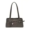 Bolso de hombro cruzado de moda 2026 con diseño de nicho nuevo y moderno decorado con cinturón, bolso cruzado personalizado dulce y genial