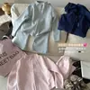 Conjunto de Zíper Estilo Coreano para Meninas - Primavera e Outono 2026: Conjunto Elegante de Jaqueta com Gola Alta + Calça Flare