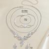 Accesorios de vestir para mujer, fiesta de banquete de explosión transfronteriza, boda, collar y pendientes de novia con diamantes de imitación europeos y americanos.