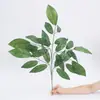 Muro de Plantas Artificiales Vegetación Hoja de Mango de 5 Puntas Tela de Seda Hoja Biónica Decoración Árbol Falso Hojas Verdes Adorno Proyecto Paisajismo