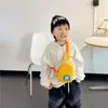 Riñonera para niños 2023 nueva color de contraste letras estampadas bolsa cruzada pequeña para niños ligera al hombro moda al por mayor