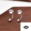 Pendientes de Gancho para Oreja con Tornillo de Garra de Gato Diseño de Nicho para Mujer 2025 Estilo Caliente Pendientes sin Perforación