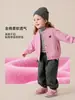 Ropa Infantil Amira 2026 Otoño Nueva Chaqueta de Béisbol con Pájaros Pintados a Mano para Niñas Abrigo Casual Vintage Infantil