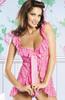 Renda de Rosa Europeia e Americana Lingerie Sexy Gola Sexy Transparente Tamanho Grande Pijama Fabricante de Exportação Atacado D5057