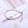 Pulsera de perlas naturales reales de plata esterlina S925, pulsera de plata de cuerpo completo, pulsera de perlas de gato con concha de plata rota