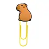 Clipes de Papel Decorativos de PVC Desenho de Capivara Material de Escritório Marcadores de Página Fofos Clipes de Papel Criativos DIY