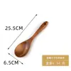 Juego de espátulas de madera mango largo espátula para sartén antiadherente teca remover pala para sartén de cocina ensalada arroz sopa colador utensilios de cocina al por mayor