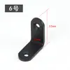 Soporte de ángulo de acero inoxidable de 90 grados con bloque de fijación, soporte de ángulo negro, hierro angular en forma de L, ferretería, conector para muebles