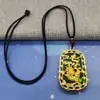 Venta al por mayor de fábrica colgante de guanyin maitreya buda de alto color collar con colgante de buda de oro con incrustaciones de jade del zodíaco del año del dragón