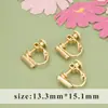 Galvanoplastia Ouro Real 18K Sem Dor Invisível Orelha Sem Furo Clipe de Orelha Agulha de Orelha Conversor Acessórios de Brincos diy Produtos Semi-acabados