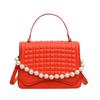 Comércio Exterior Transfronteiriço Bolsa Feminina texturizada xadrez moderna feminina de ombro elegante bolsa 2024 cor sólida estilo coreano estilo ocidental crossbody pequena quadrada