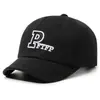 Proteção Solar Estilo Coreano Cor de Camelo Bordado Preto Guarda-Sol Boné de Baseball Branco Cor Bege Bloqueio de Cores Aba Curta Letra Preto P