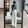 Jeans de Cintura Alta Pierna Ancha para Mujer 2024 Nueva Llegada Caliente Otoño Ajustados Caídos Retro Tubo Recto Pantalones Primavera y Otoño