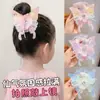 Goma para el pelo de niña estilo princesa, diadema de perlas con mariposas estilo hada, cuerda para el pelo de niños, alta elasticidad, no daña el pelo, accesorio elástico para el pelo